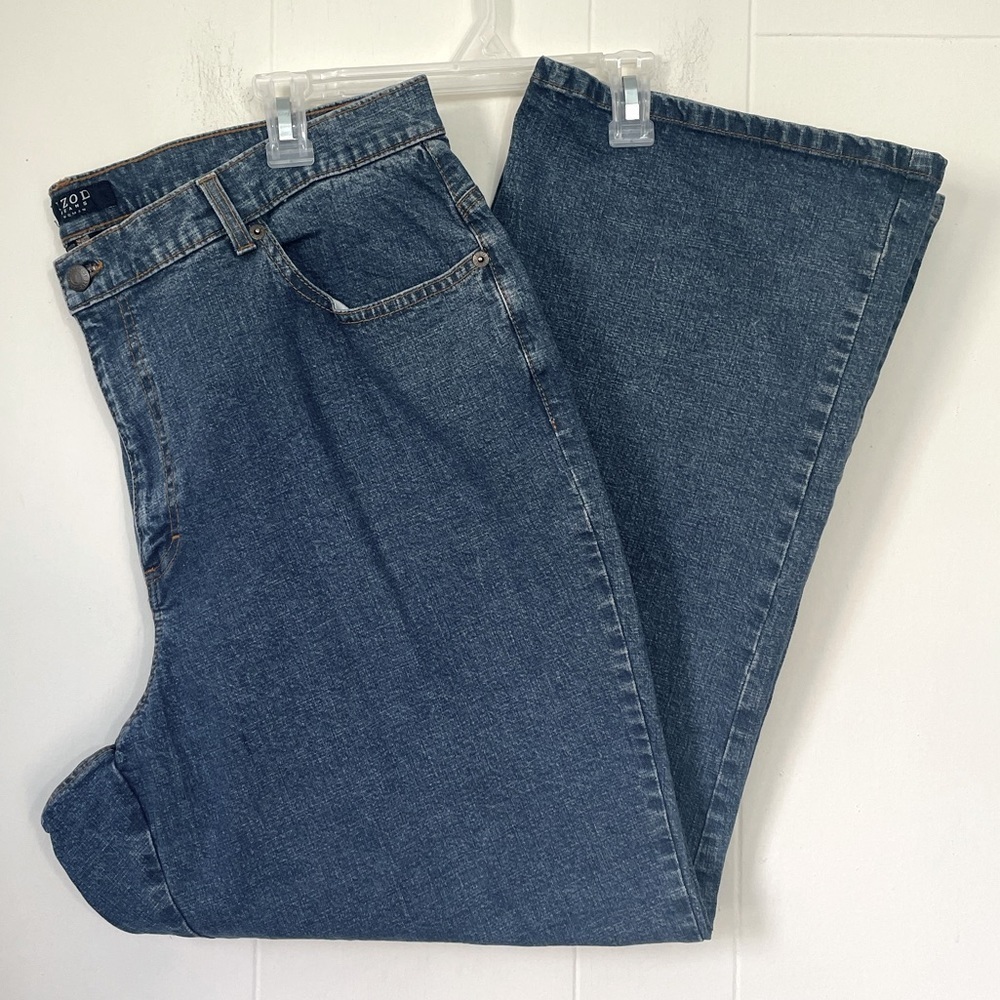 IZOD Straight Leg Denim Jeans Women’s Size 20W High Rise Cotton Stretch Blue